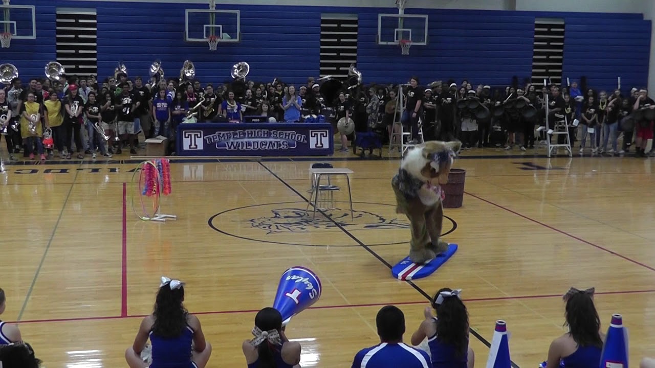 Temple High School - Wipe Out The Raiders Pep Rally Mascot Skit