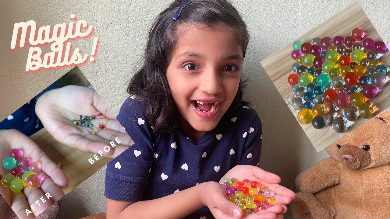 Play with Magic Balls| Orbeez |Crystal ball |Growing magic jelly balls |Fun and learn with Larissa