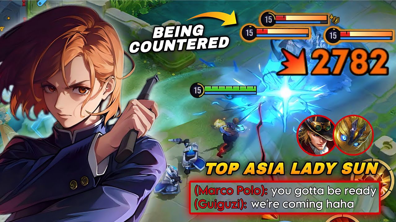 TOP ASIA LADY SUN GOT COUNTERED BY MARCO & GUIGUIZI IN RANK GAME! | CHINA LADY SUN BUILD & ARCANA