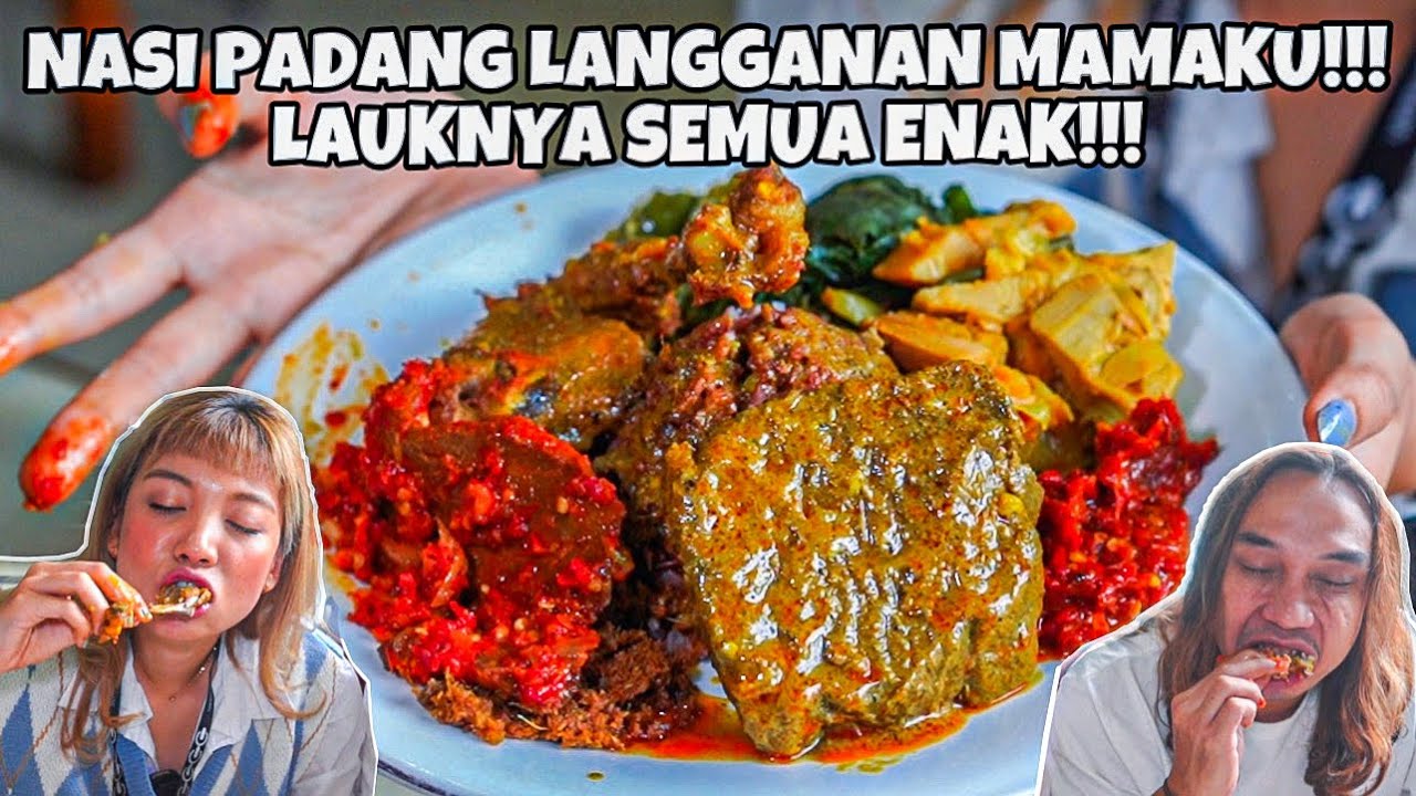 RATU NASI PADANG BERAKSI! NASI PADANG LANGGANAN MAMA! LAUKNYA SEMUA ENAK!!! DAN ADA NASI MERAH?!!!