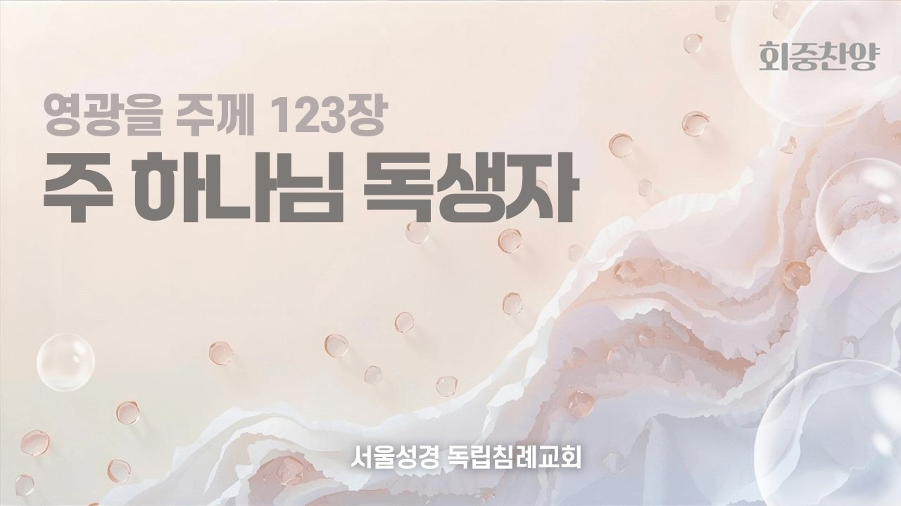 123. 주 하나님 독생자