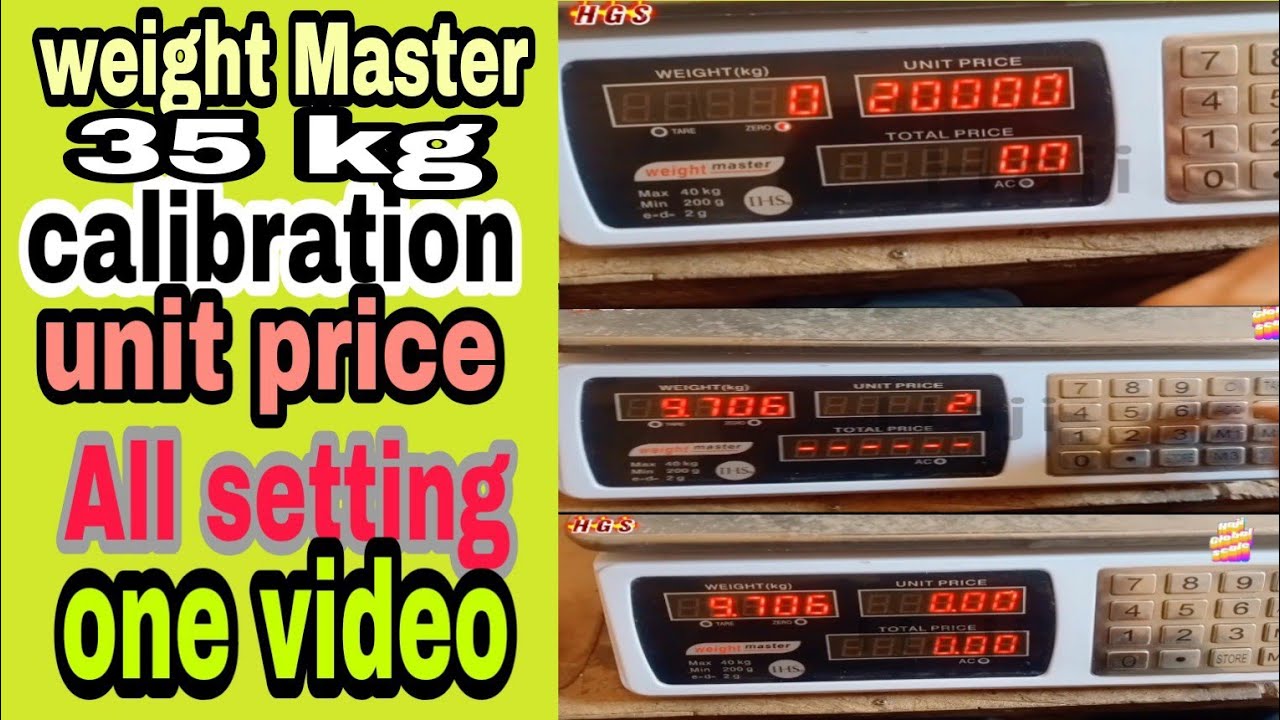 weight master kande ka wazan set kese kare/how to calibration weight master scale/ hindi urdu/ haji
