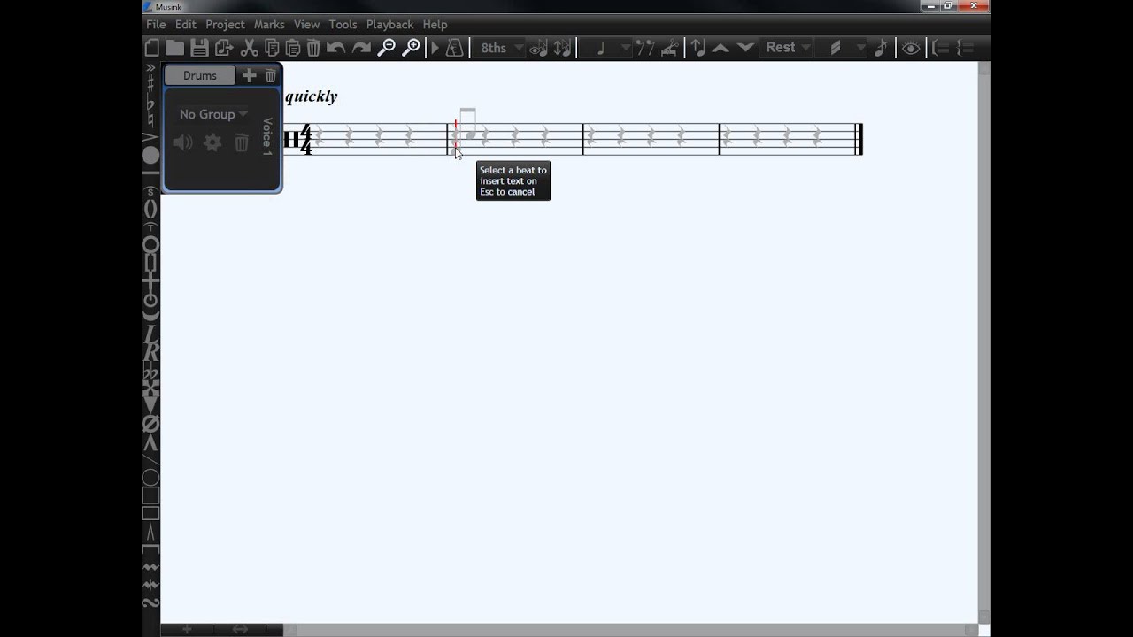 Micro-Tutorial: Changing Tempo of Music in Musink free music notation software