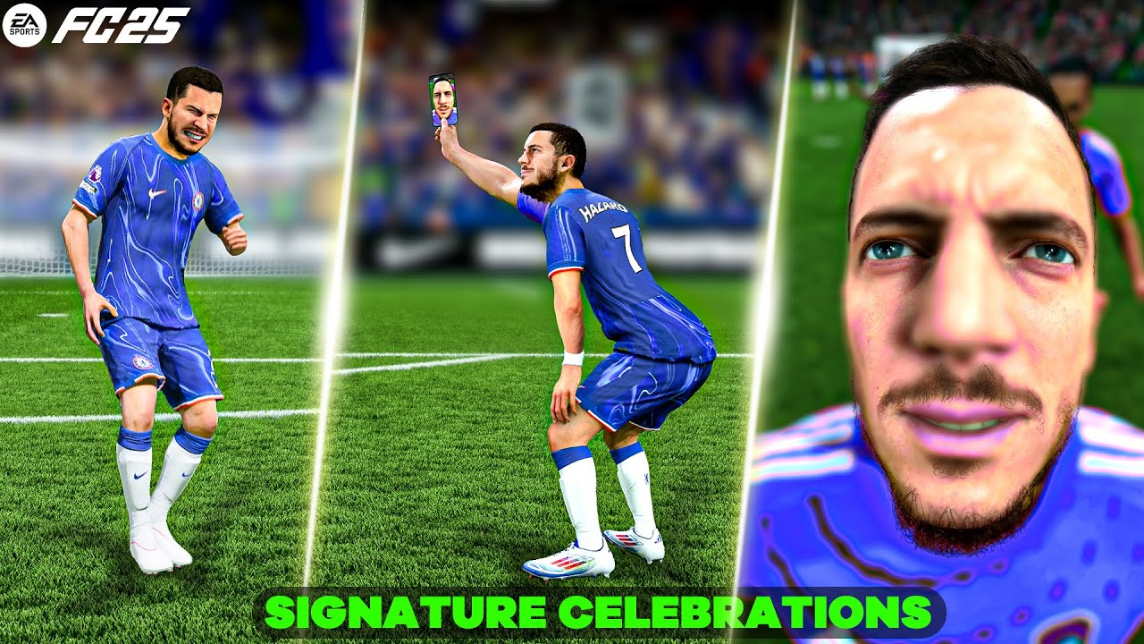 EA Sports FC 25: All Signature Celebrations! (Hazard, Mbappe, Haaland, Bellingham, etc)