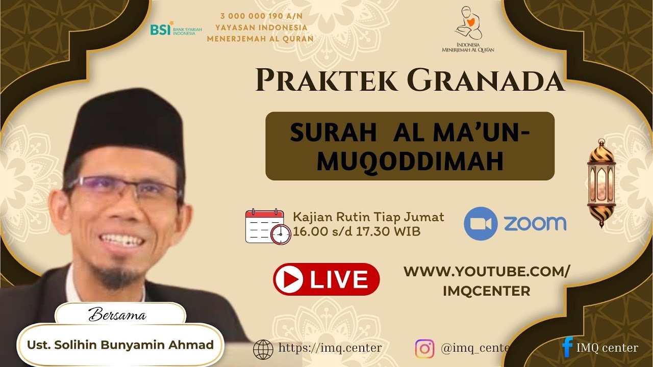 20260130 Jum'at - Menerjemah AlQur'an dgn Metode GRANADA di *Surah AL-MA'UN* dibimbing oleh