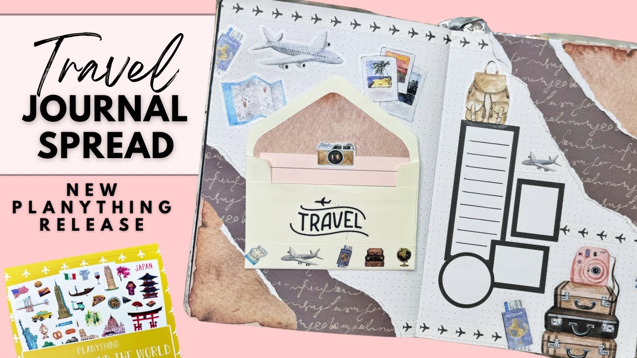 FLIP THROUGH & PLAN WITH ME | PLANYTHING TRAVEL JOURNAL SPREAD | THE HAPPY PLANNER