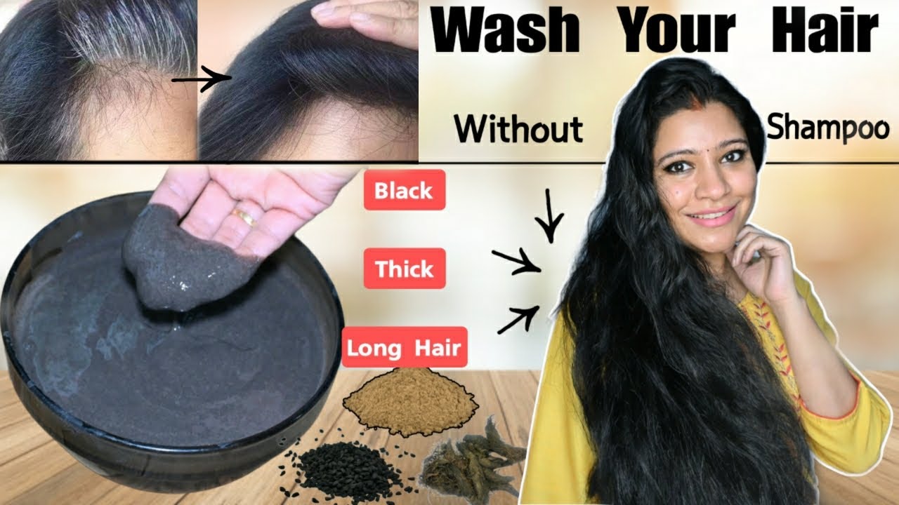 Wash Your Hair Without Shampoo To Make Hair Black,Thick,Long,Strong Naturallyबिना शैंपू के बाल धुलें