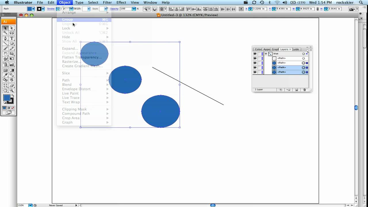 Illustrator: layers & Grouping