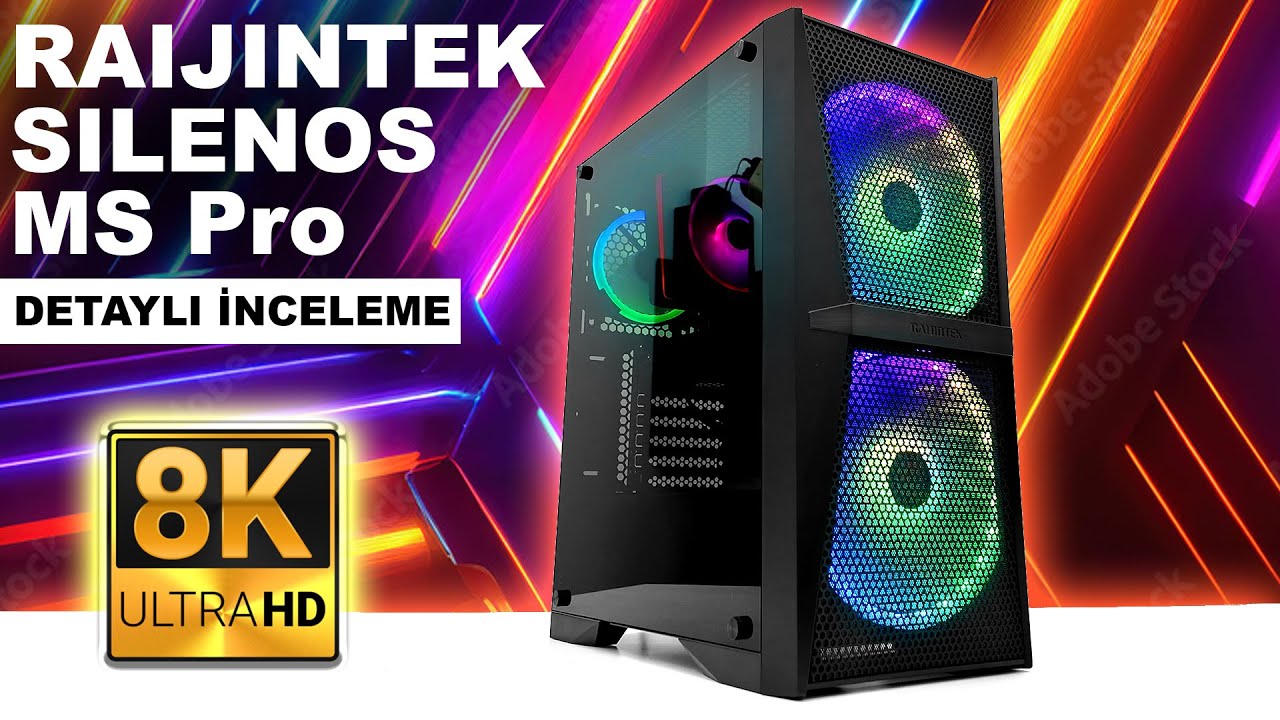 Raijintek Silenos Ms Pro 20cm Fanlı ARGB Gamer PC Kasası !