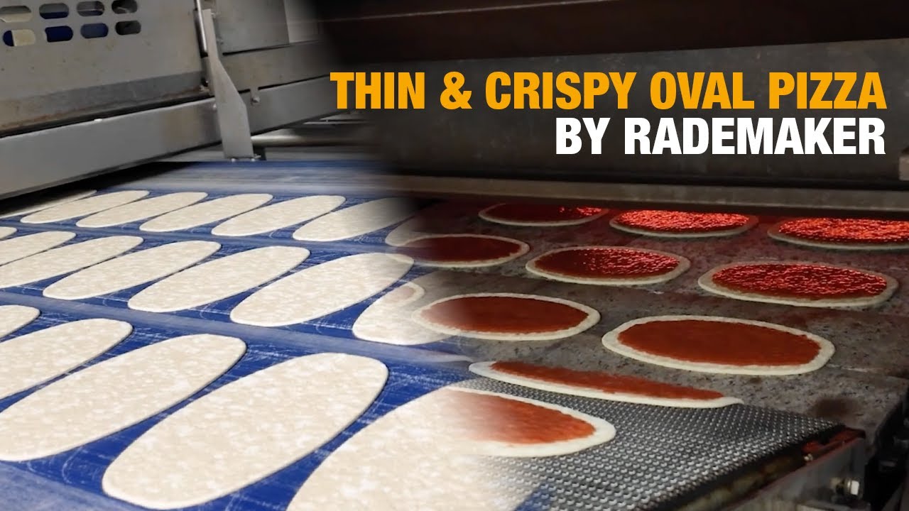 🍕 Perfect Thin & Crispy Pizzas by Rademaker 🍕 #PizzaProduction #PizzaBaseLine #Bakery #dough