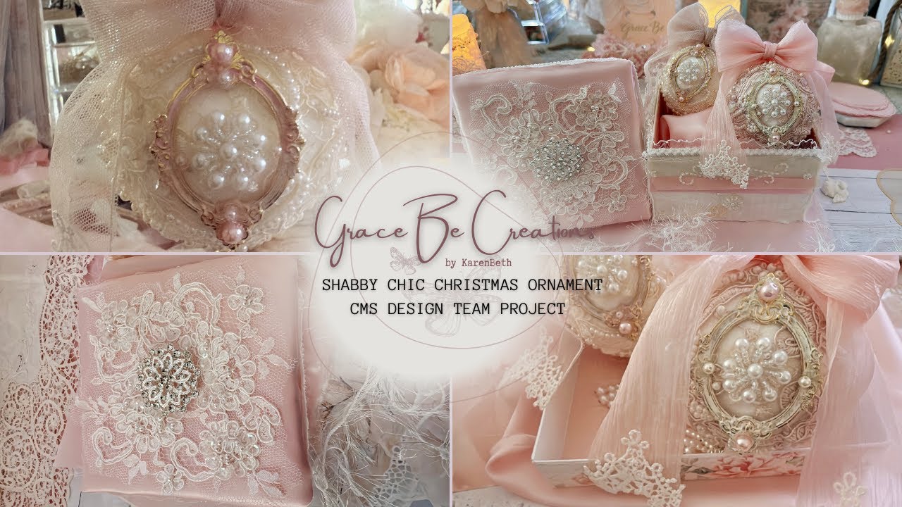 SHABBY CHIC CHRISTMAS ORNAMENT TUTORIAL: DT PROJECT FOR CRAFTY ME SHOP!