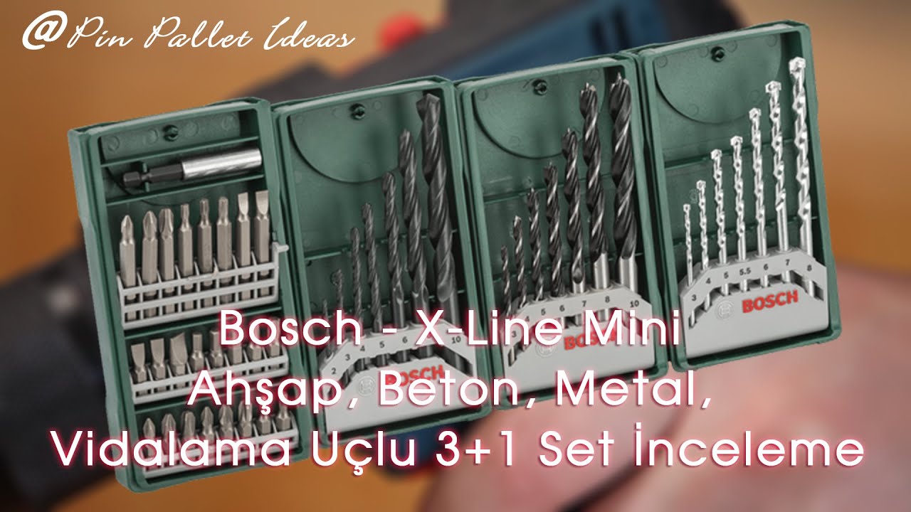 Bosch - X-Line Mini 3+1 Set, Ahşap, Beton, Metal, Vidalama Uç Seti Kutu Açılımı ve İnceleme