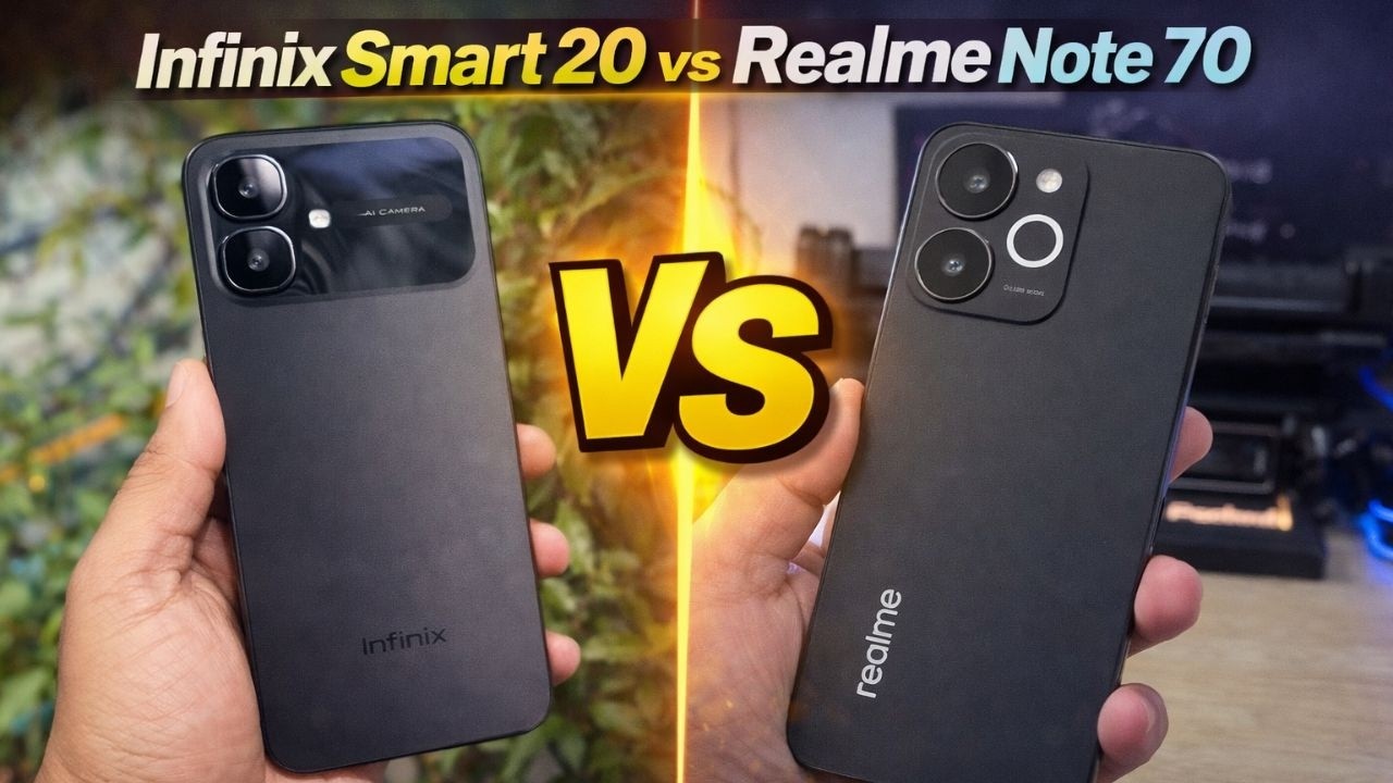 Infinix Smart 20 vs Realme Note 70 🔥 120Hz vs 6300mAh Battery | Best Budget Phone 2026?