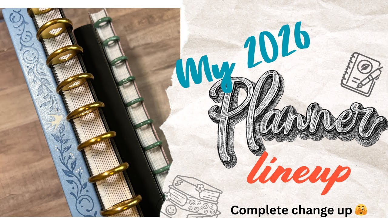 2026 Planner lineup! Big changes more than I thought when I planned this in my head