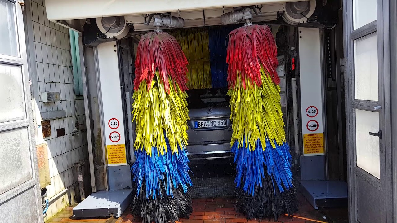 Waschanlagen-Test-ML Mega Schmutz &  AMG Felgen WashTec SoftCare Evo
