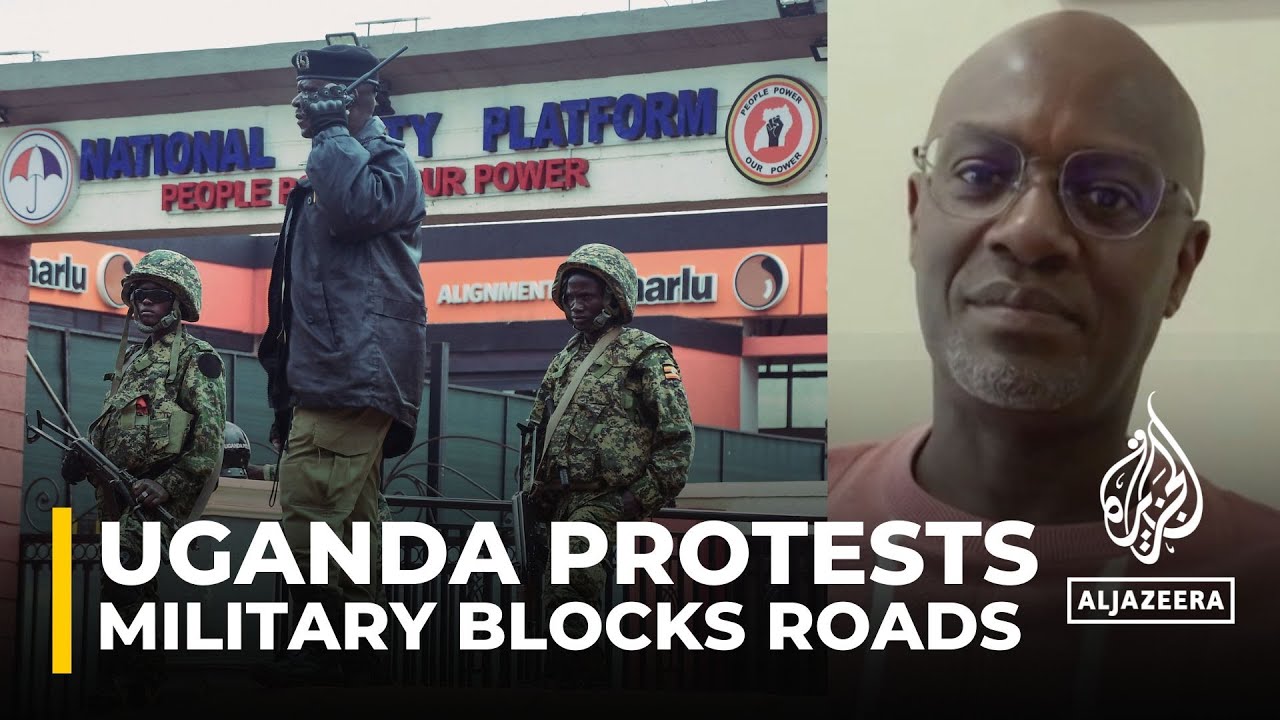 Uganda protests: Military block off roads near Parliament