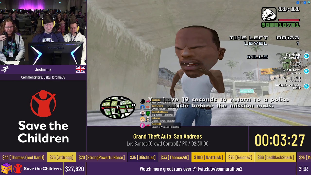 Grand Theft Auto: San Andreas [Los Santos (Crowd Control)] by Joshimuz - #ESAWinter20