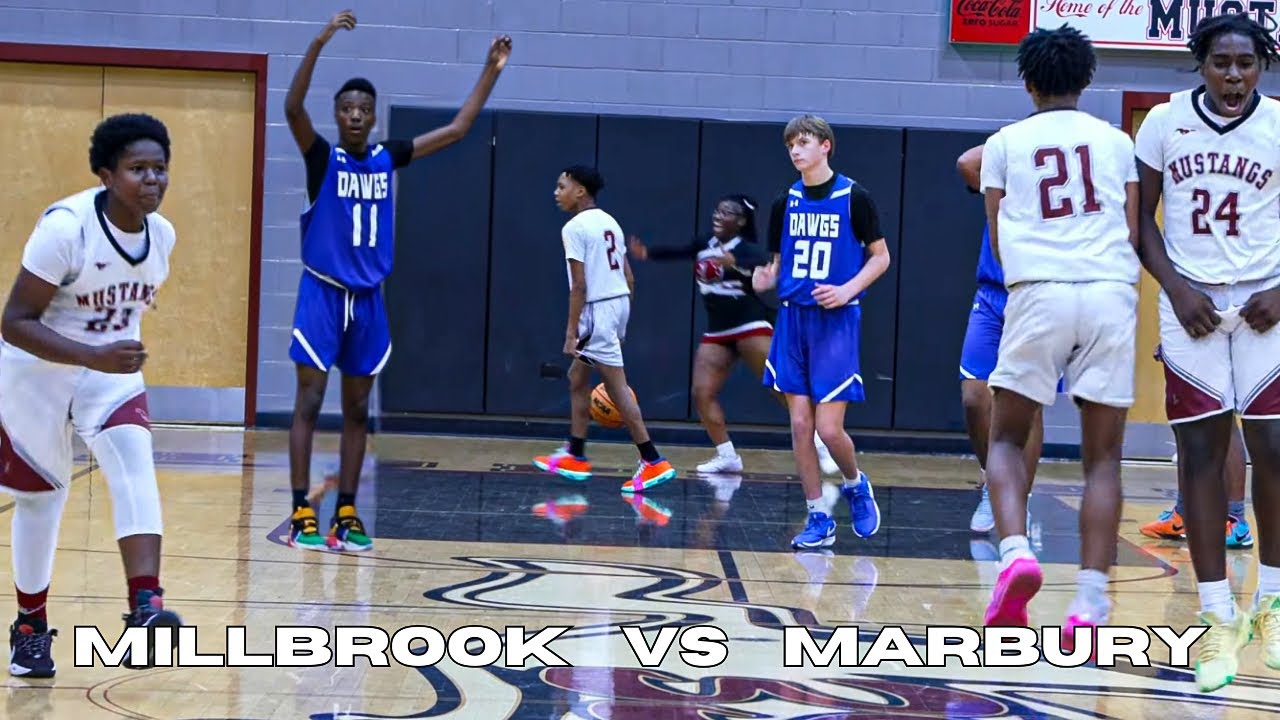 ⏱️Buzzer Beater😱🏀 Millbrook takes on Marbury (Middle School Basketball)