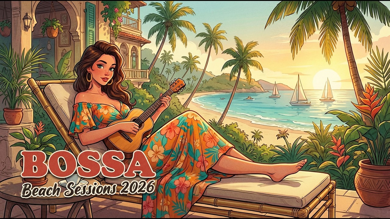 Bossa Nova Chill 🌴 Smooth Brazilian Jazz Music for Relaxing, Study & Cozy Café Vibes