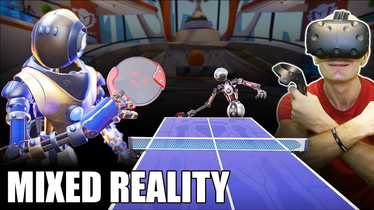 RACKET FURY VR GAMEPLAY & GIVEAWAY! | HTC Vive + TPCAST Mixed Reality Table Tennis