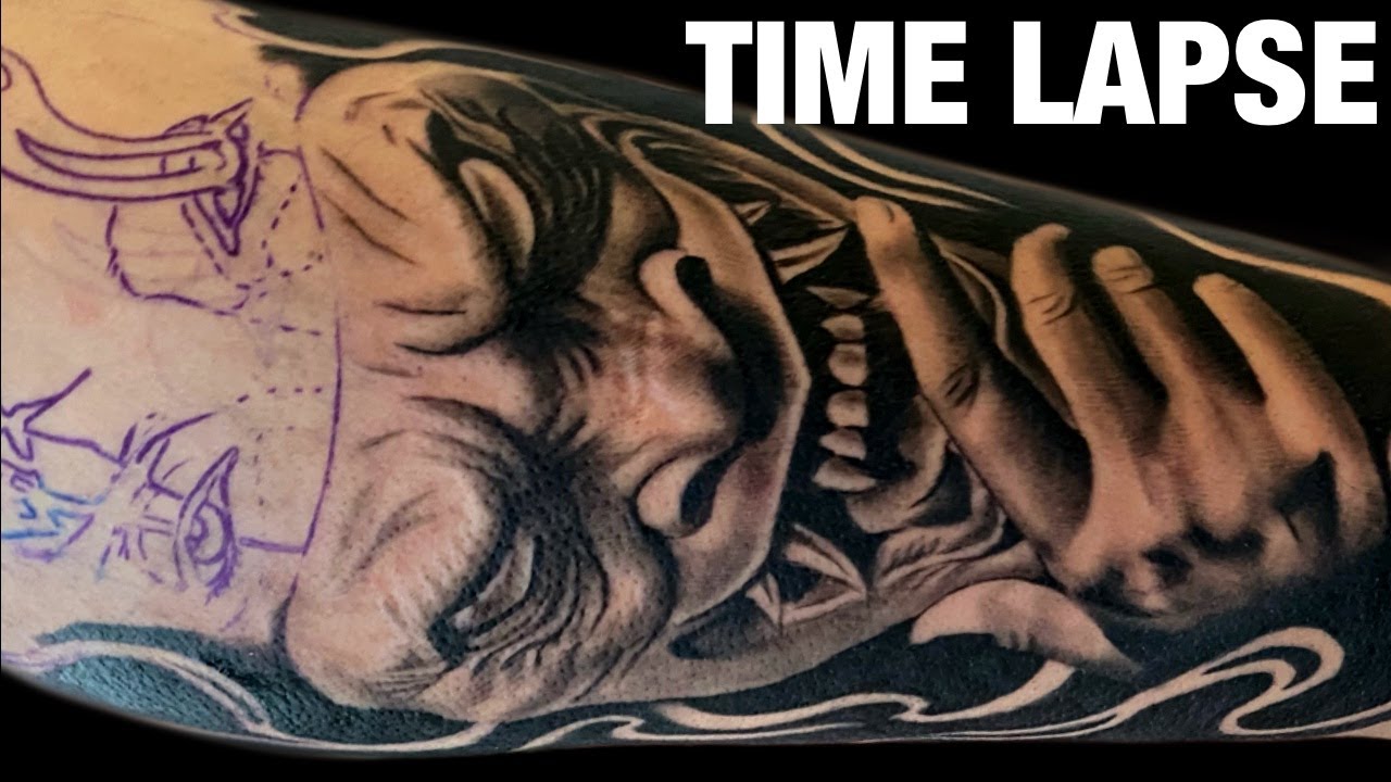 PASSO A PASSO TATUAGEM MULHER HANNYA E MÃO REALISMO | TATTOO TIME LAPSE