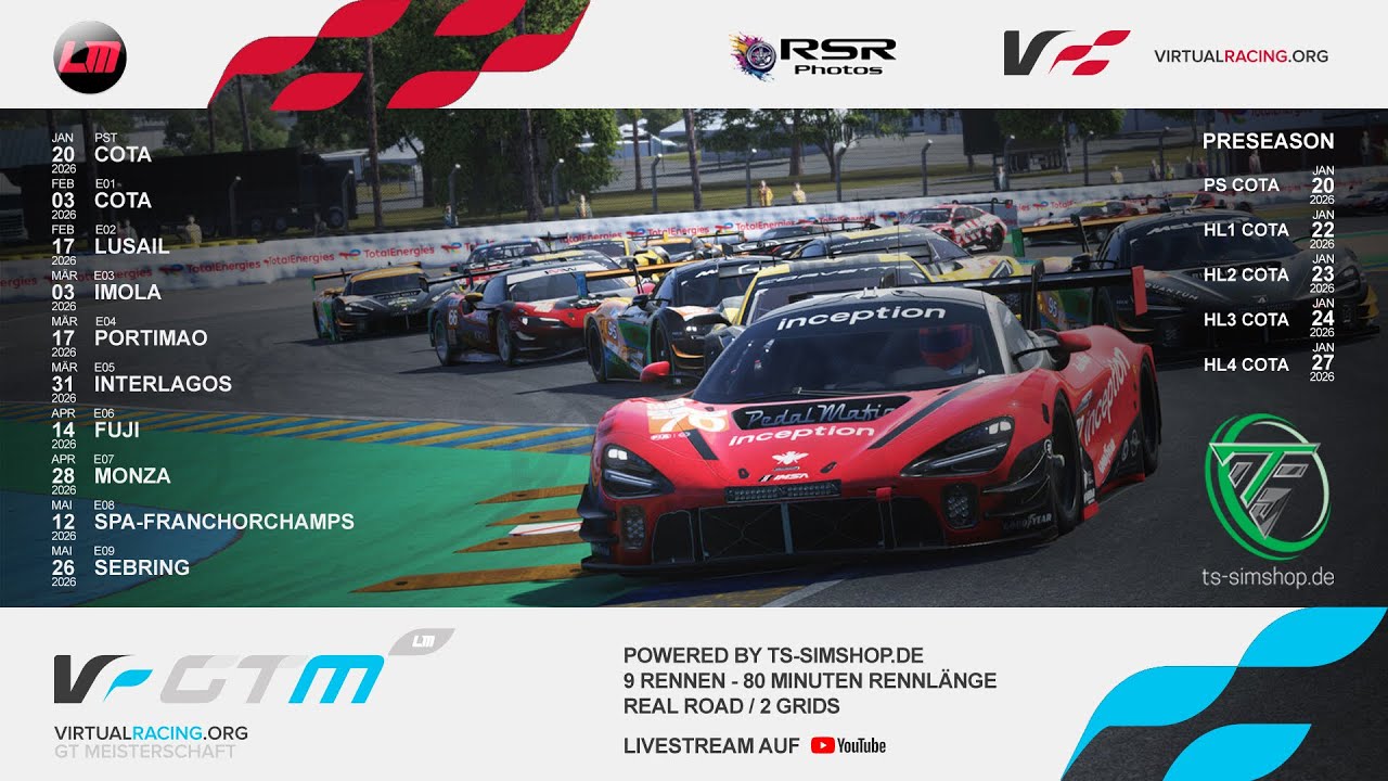 Le Mans Ultimate | GTM 2026-I | Grid 1 | E02 @ Lusail - VirtualRacing.org