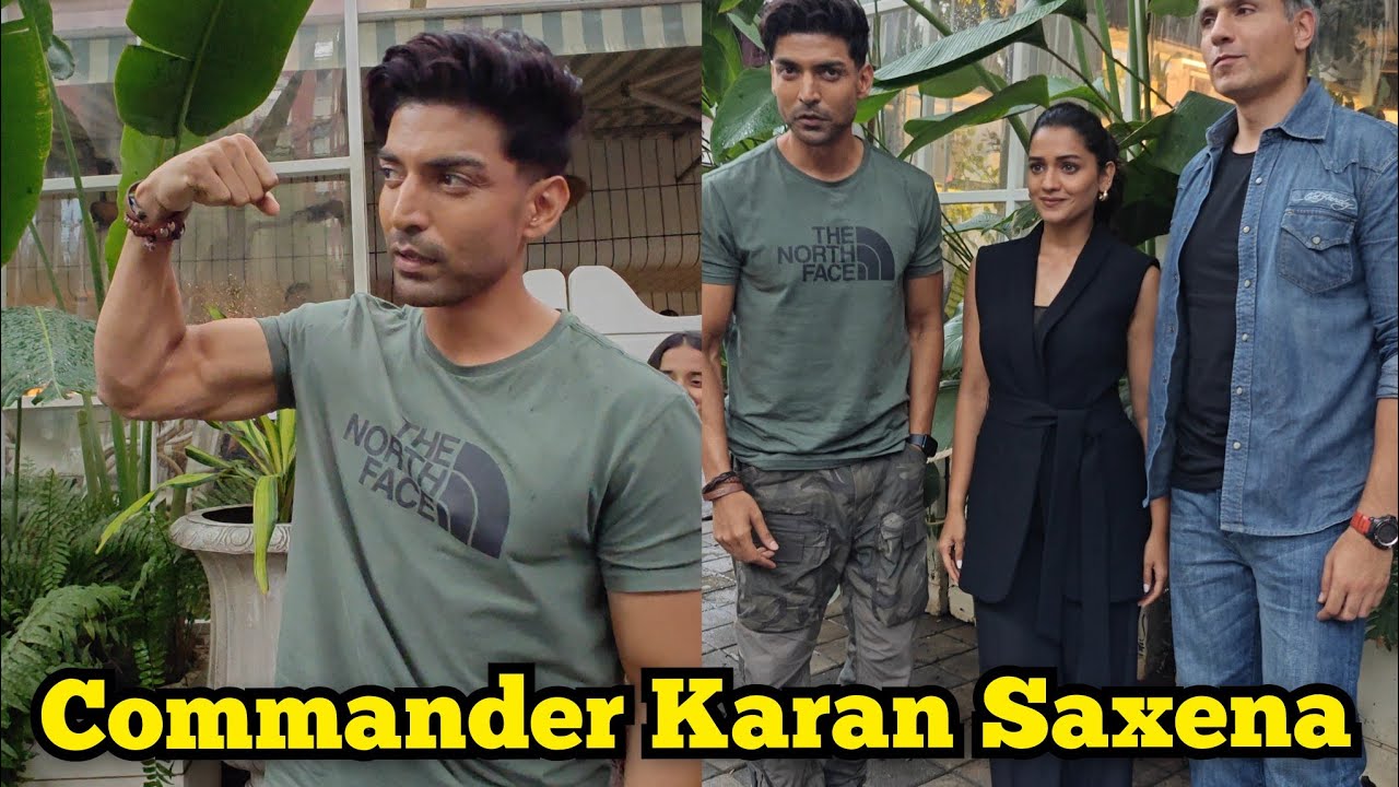 Gurmeet Choudhary With Hruta Durgule and Iqbal Khan Promoting Commander Karan Saxena and Fitness