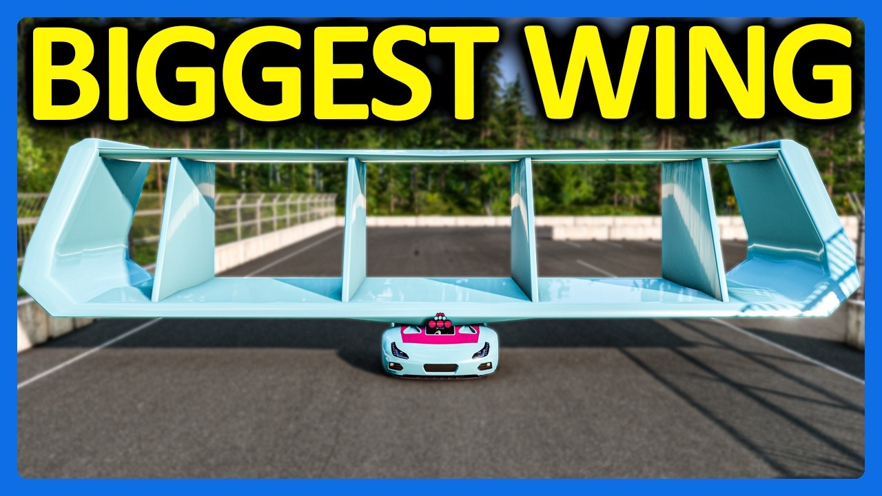 Что произойдёт, если поставить на машину в BeamNG САМОЕ БОЛЬШОЕ антикрыло?!?
