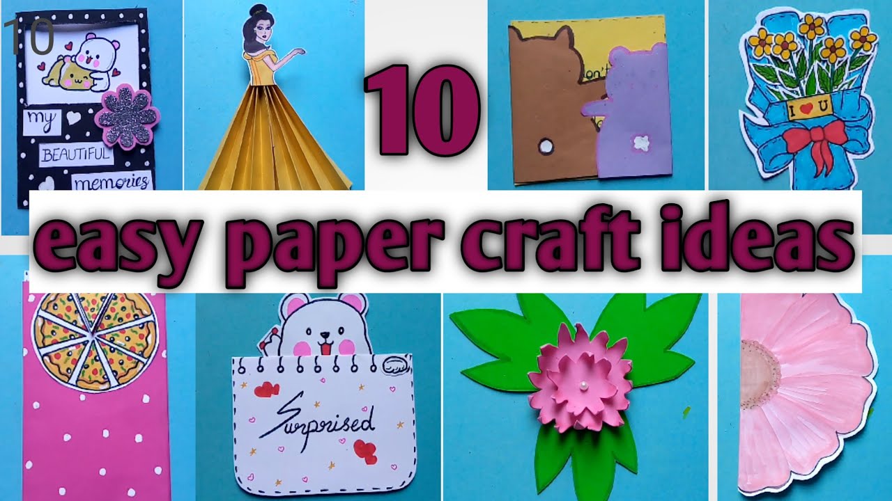 10 Easy Paper Craft Ideas || Easy craft ||simple Craft||Diya Craft Creation