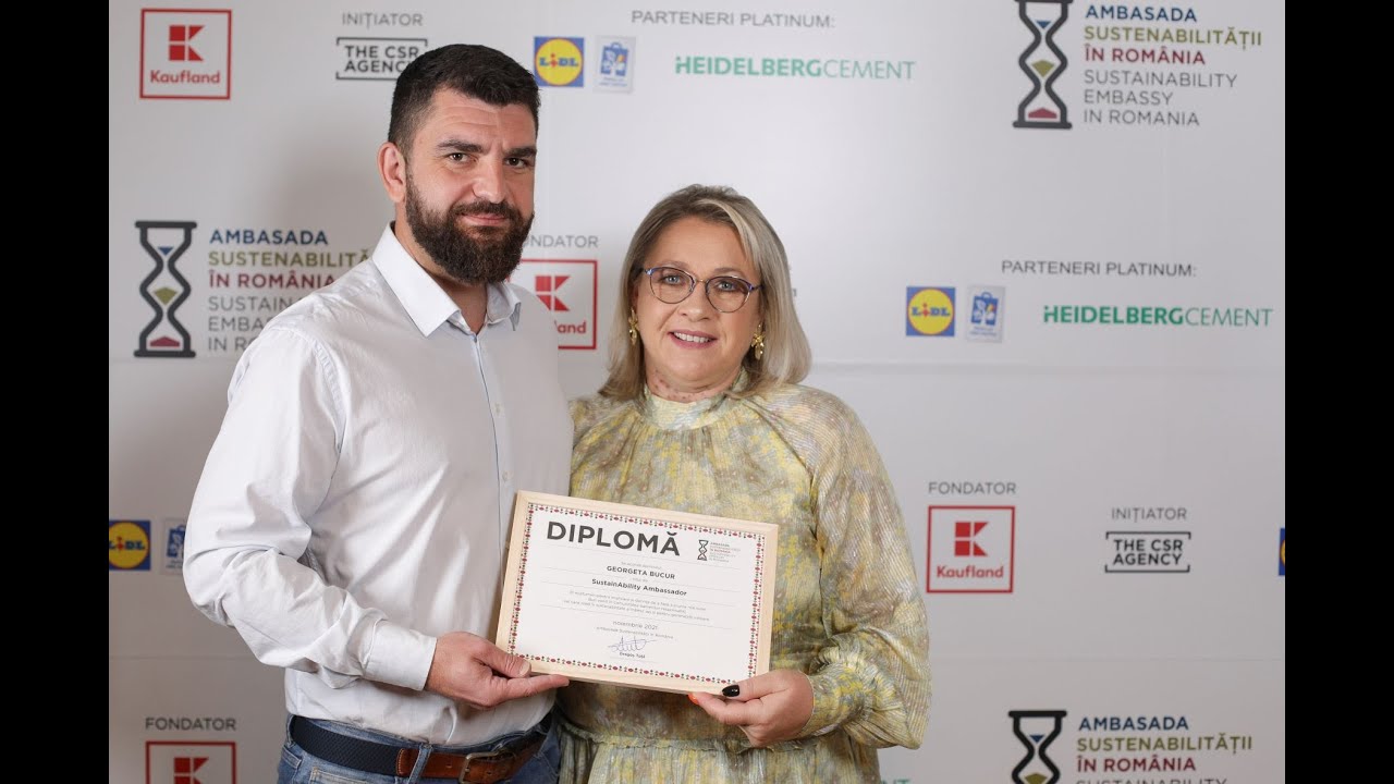Georgeta Bucur (Asociația Down Plus București) a primit titlul de Ambasador al Sustenabilității