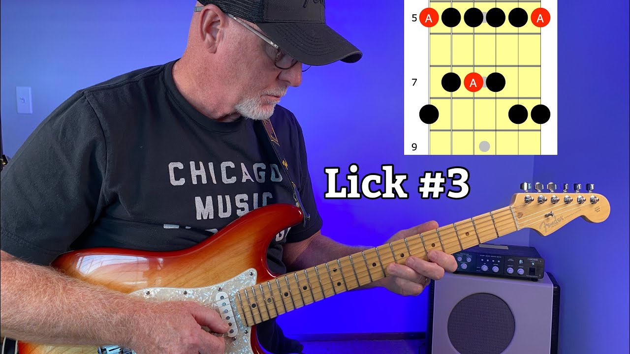 3 Killer A minor pentatonic solo licks!!!