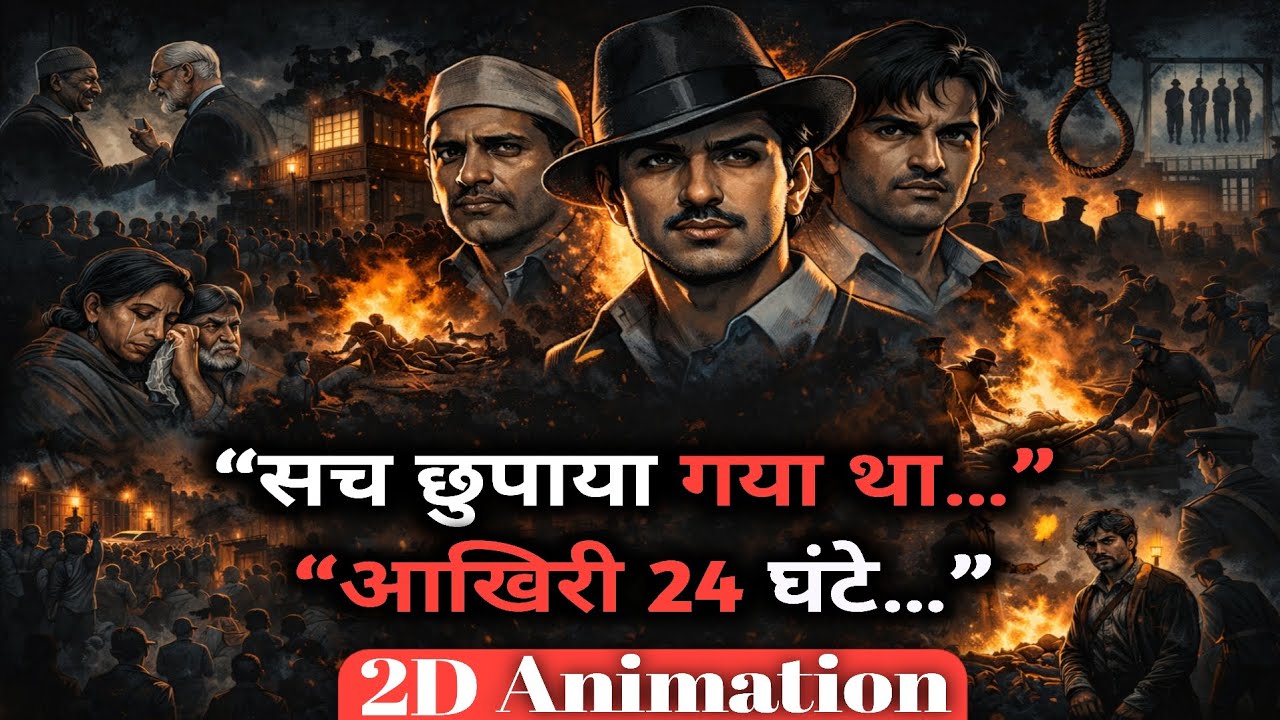 Bhagat Singh Final Hours Explained | 23 March 1931 True Story | Indian Freedom Struggle 2D Animation