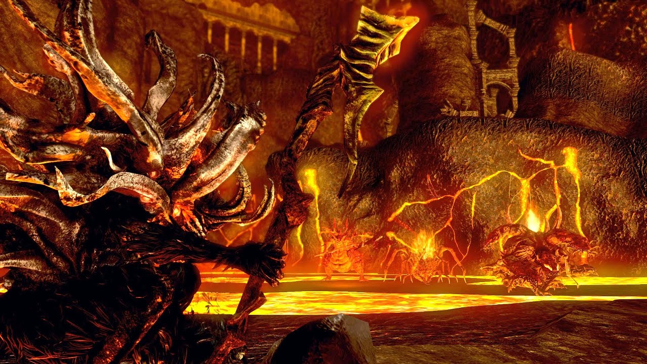 Manus VS Chaos Witch Quelaag, Demon Firesage and Centipede Demon