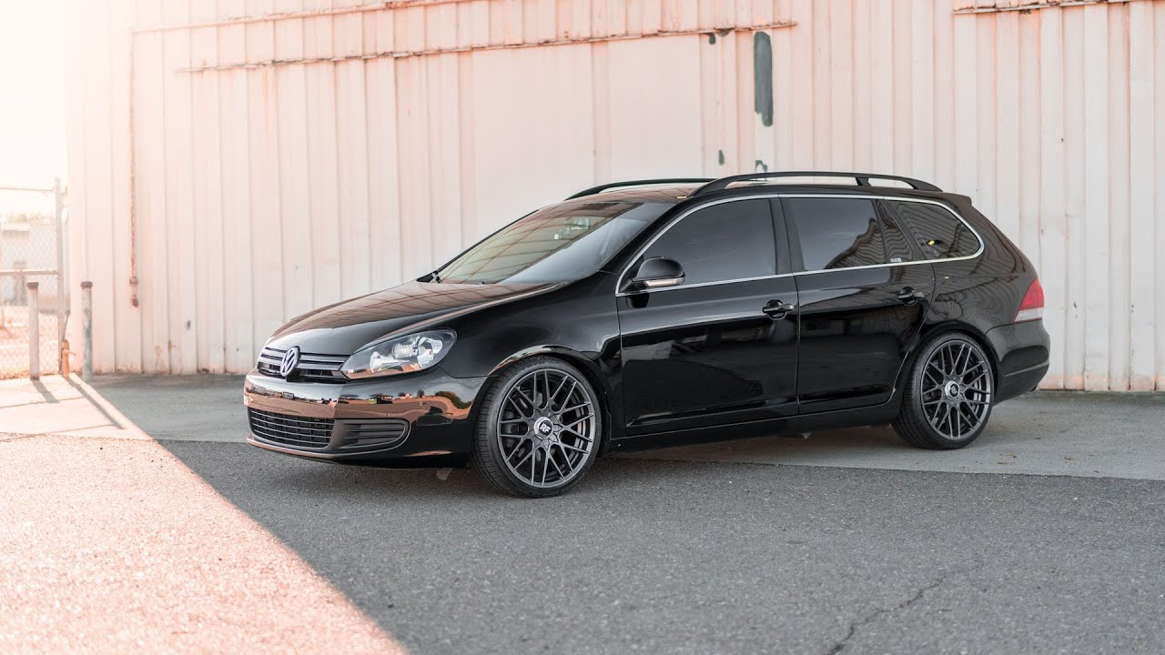 TDI VW JSW Jetta Sportwagen Lowered on H&R  Coil Overs and 19” Rotiform RSE Wheels