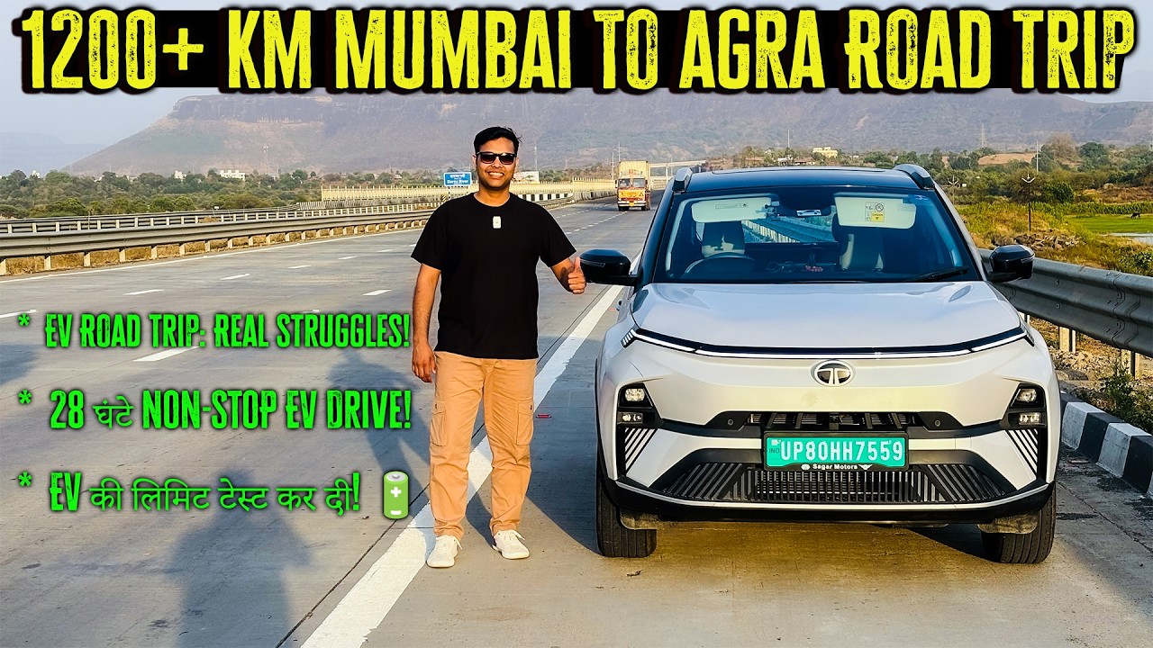 Can Tata Nexon EV Handle 1200+ km? Mumbai to Agra Road Trip Start | Nexon 45 KWH