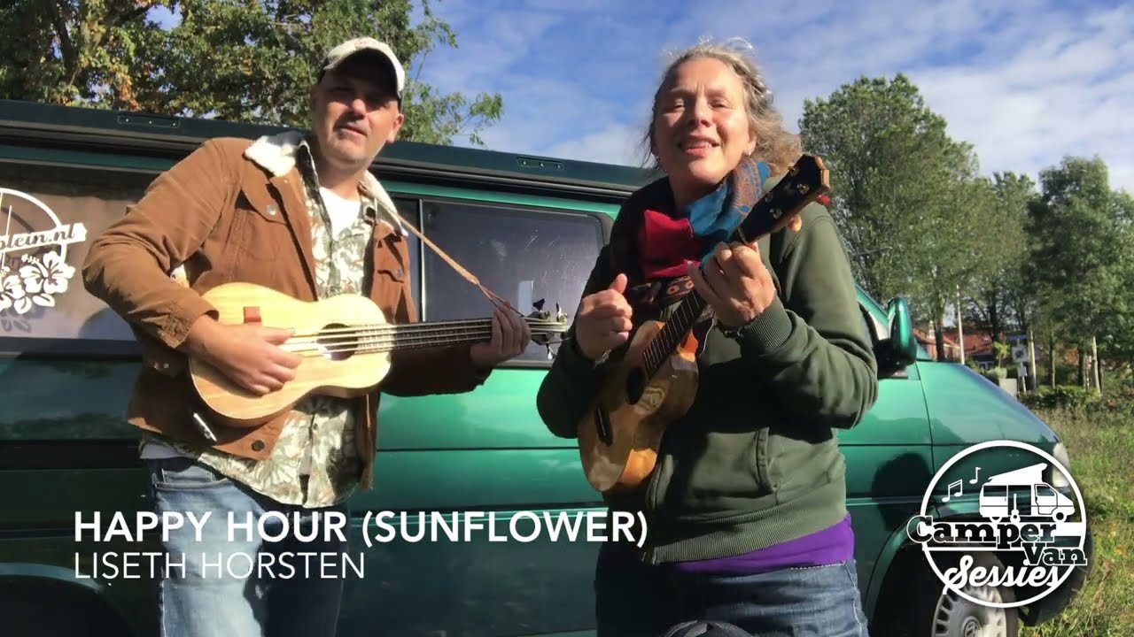 Campervan sessie 15 - Liseth Horsten happy hour sunflower - ukulele original - Rebel creme brulee