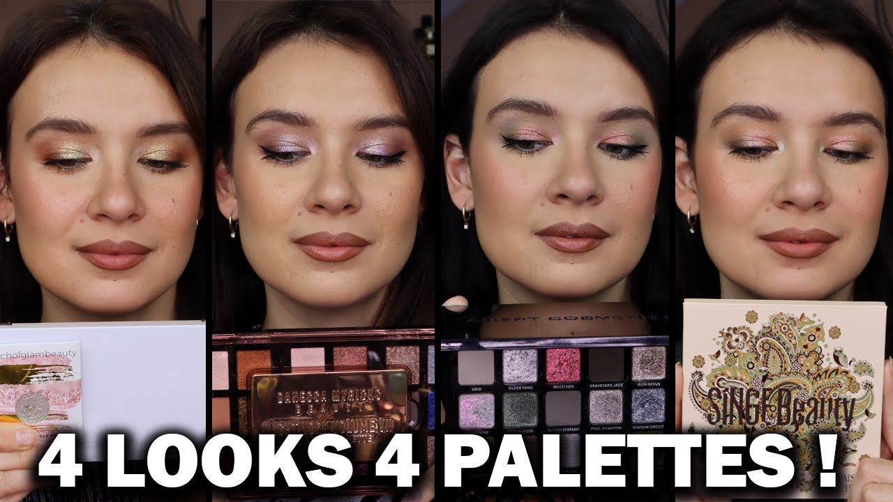 4 LOOKS 4 PALETTES: DANESSA MYRICKS LIGHTWORK 7, ADEPT RHNULL, SINGE PAISLEY HOOT, NATASHA DENONA !