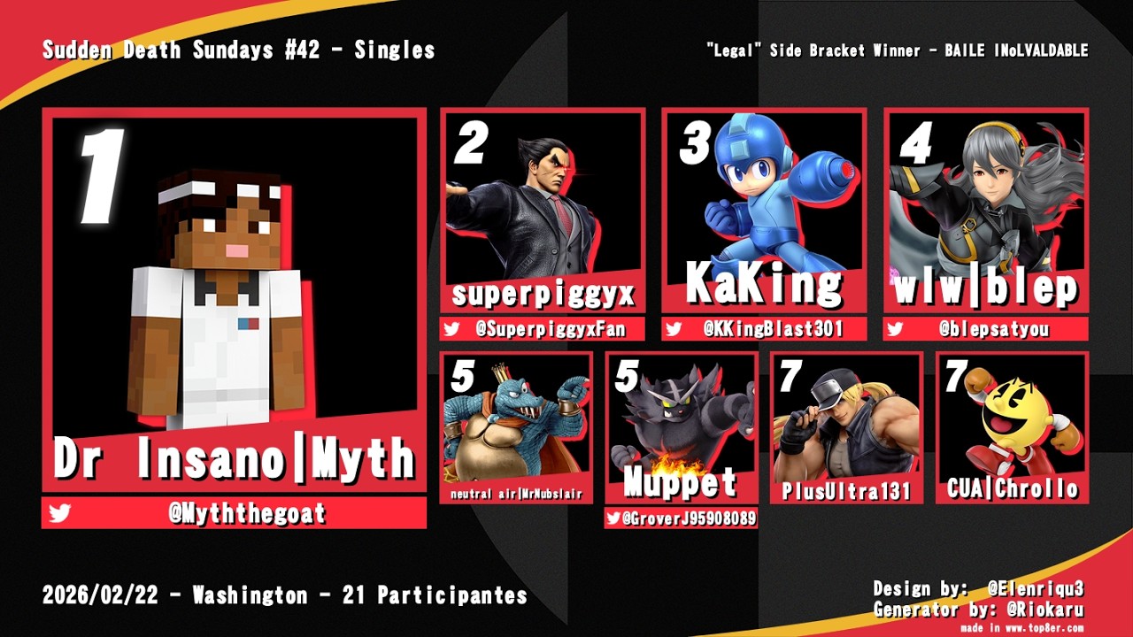 Sudden Death Sundays #42 (ft. Myth, KaKing, superpiggyx, Soju Soulja, Chrollo, and more!)