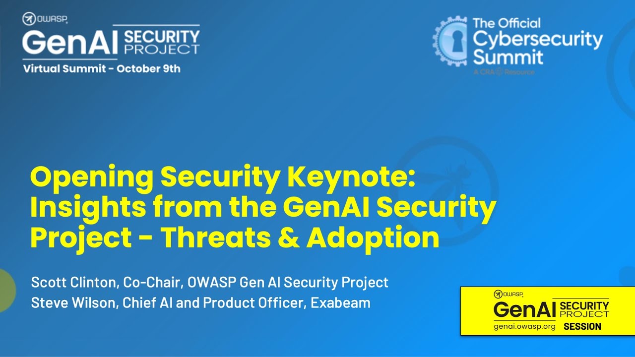 Keynote Insights from the GenAI Security Project Threats & Adoption