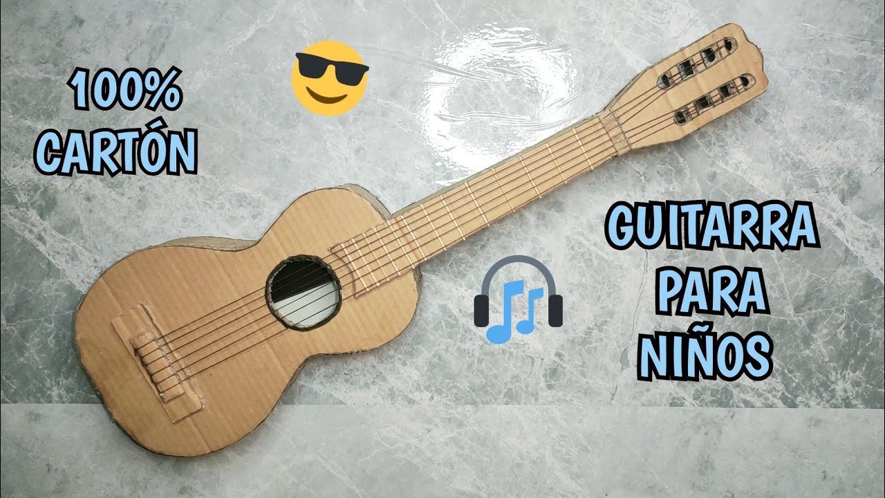 Como hacer una guitarra de cartón. muy fácil
