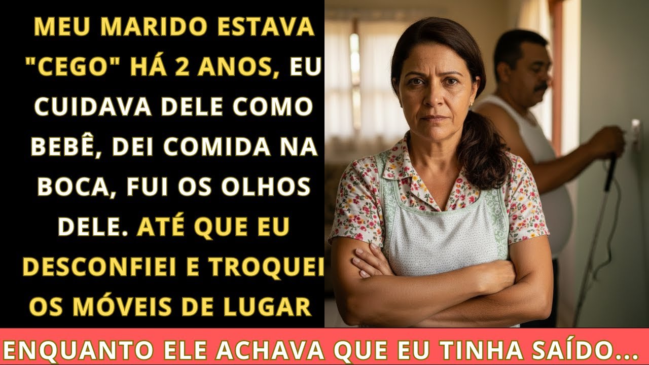 Meu marido 'cego' precisava de guia para tudo. Troquei os móveis de lugar em silêncio e...