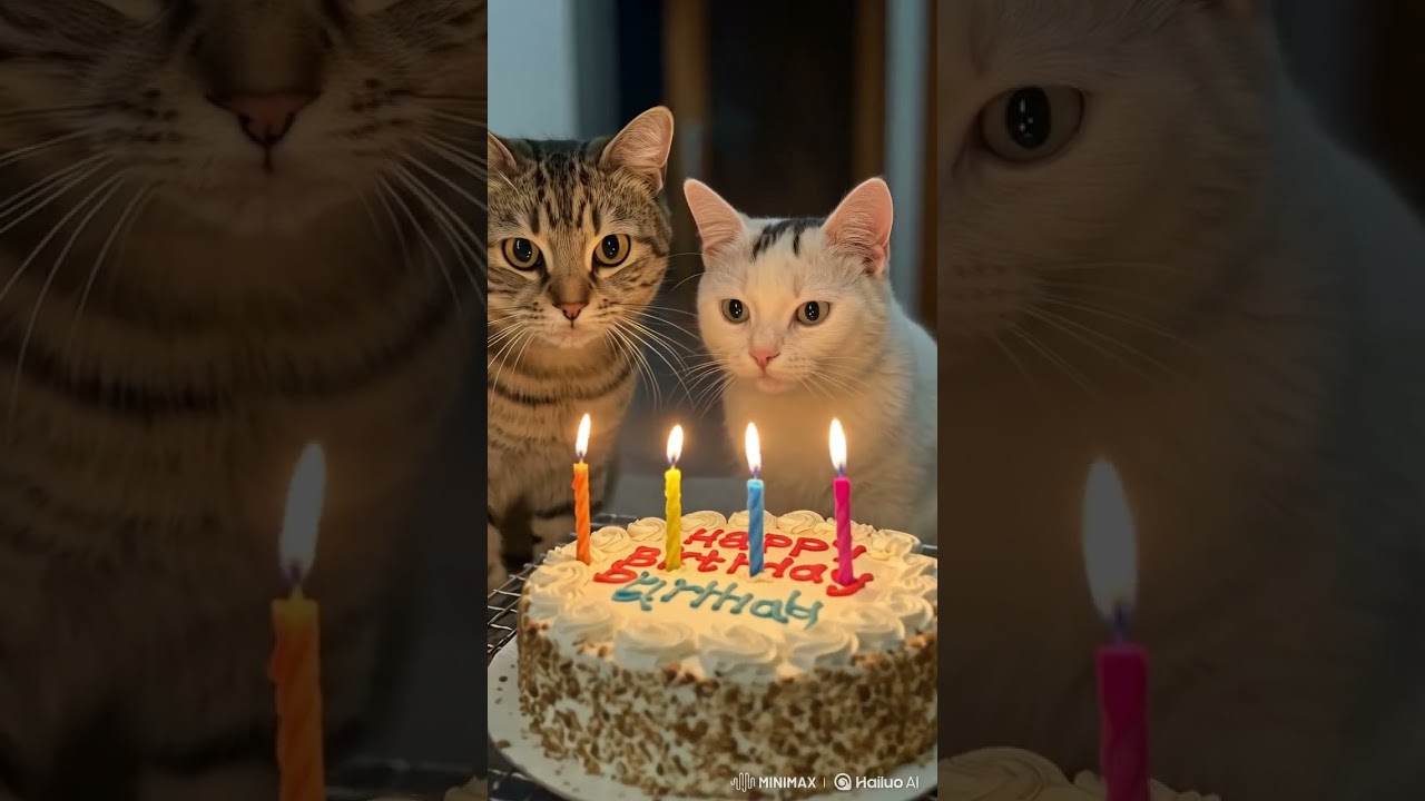 happy birthday cat videos #shortsfeed #cat #catshorts #shitvral#birthdayzone