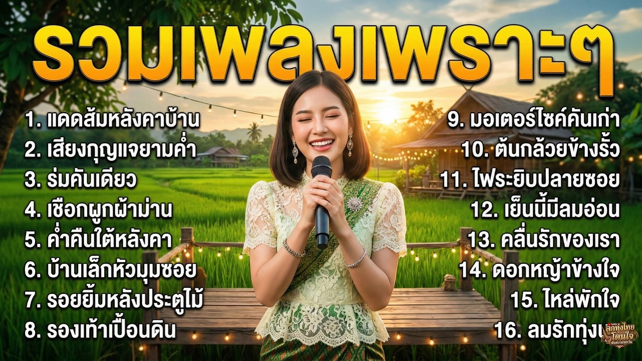 รวมเพลงเพราะๆ ผู้หญิงร้อง เพลงลูกทุ่งรักอบอุ่น ฟังสบาย ซึ้งกินใจ ฟังตอนทำงาน เพลินๆ