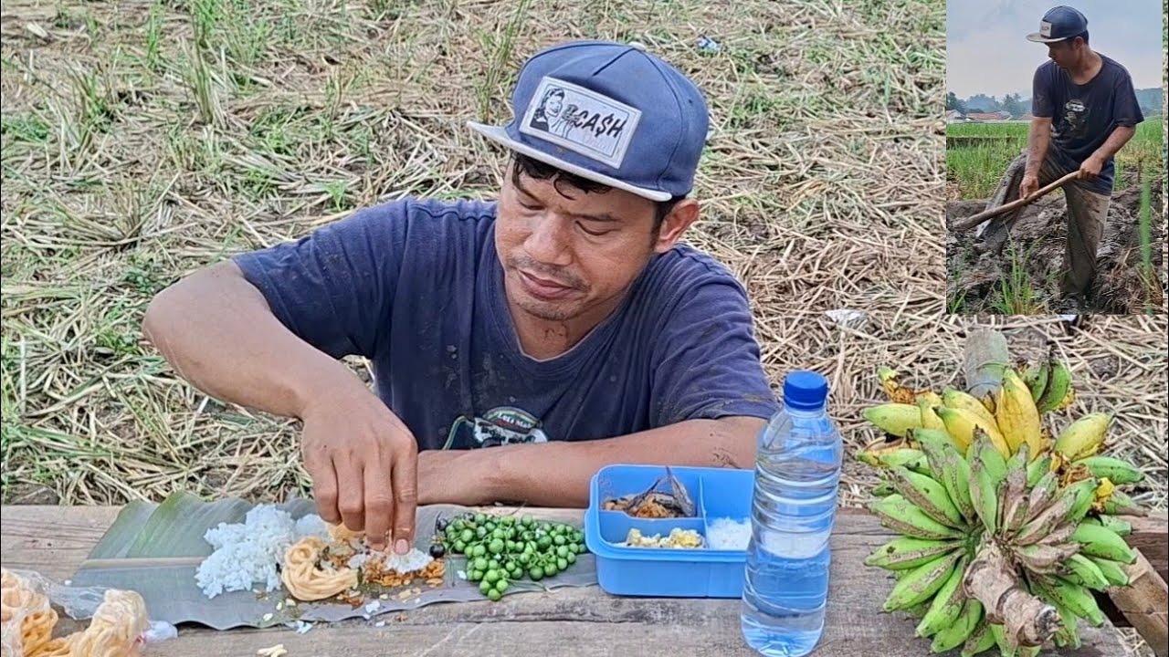 NIKMAT NYA MAKAN‼️ WALAU SEDERHANA IKAN ASIN SAMBAL DAN LALAPAN NAMPOL ABIS