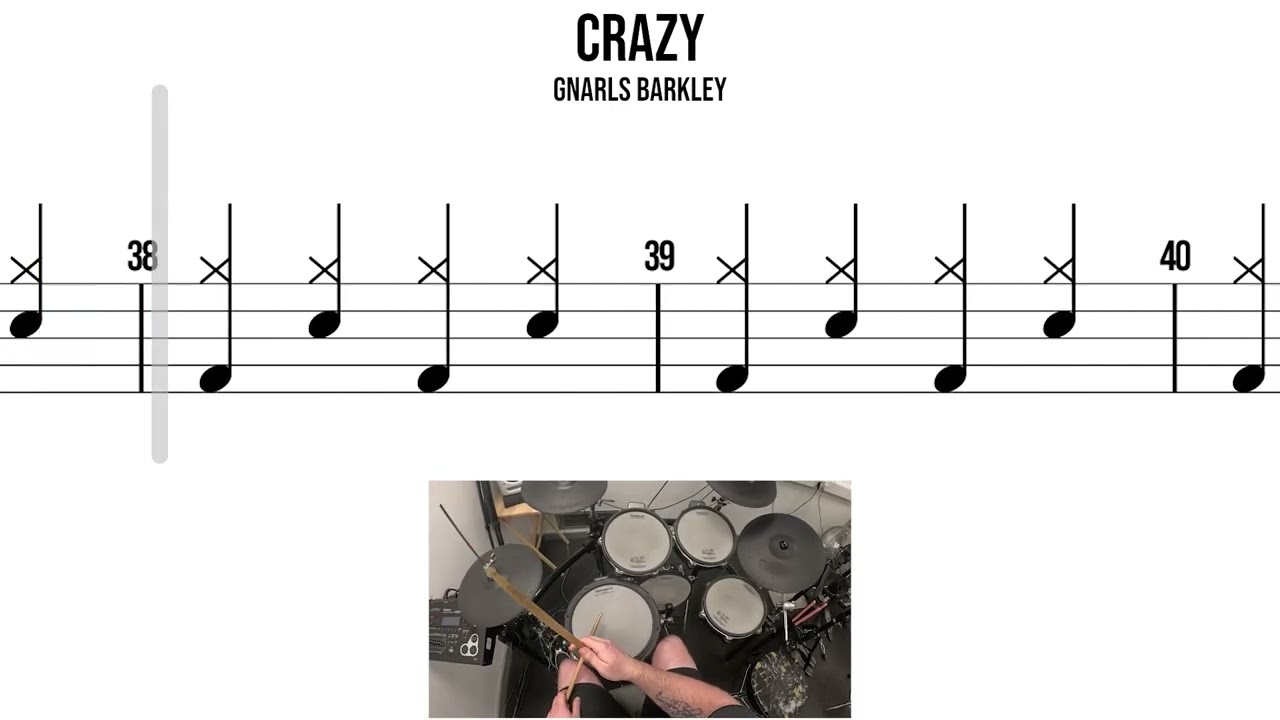 Crazy Gnarls Barkley🥁 Средняя версия для начинающих