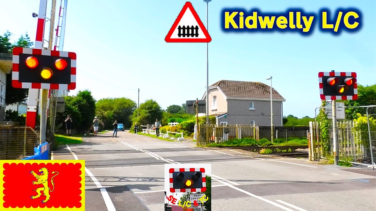 Rare Barriers at Kidwelly Level Crossing, Carmarthenshire
