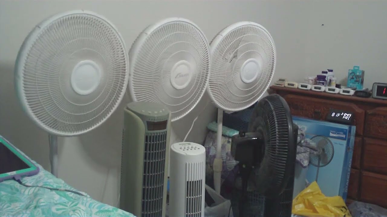 Some of my Fans running in action of my Oscillating Fan Collection, as of 4/23/2021