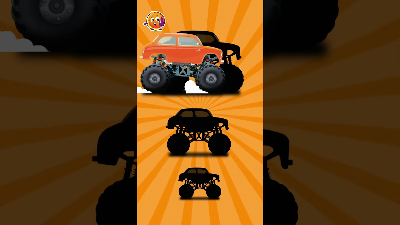 Which Monster Truck is the Smallest? | Learn English with Trucks!
