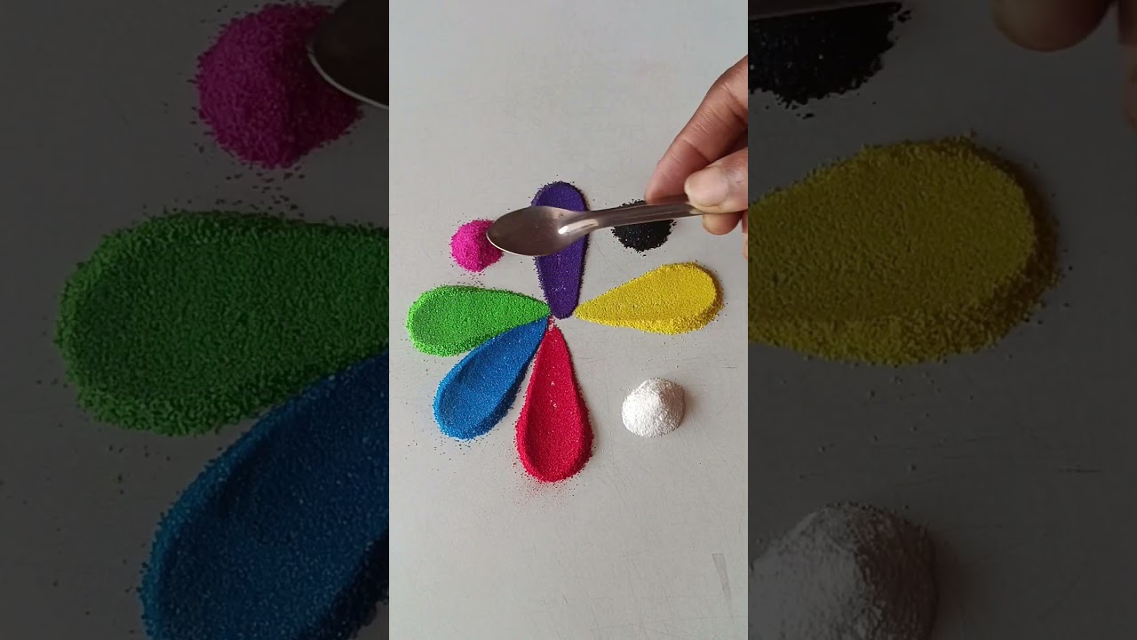simple Rangoli, satisfying rangoli, Easy rangsatisfying #asmroli, Tricks and tips,ASMR#rangoli