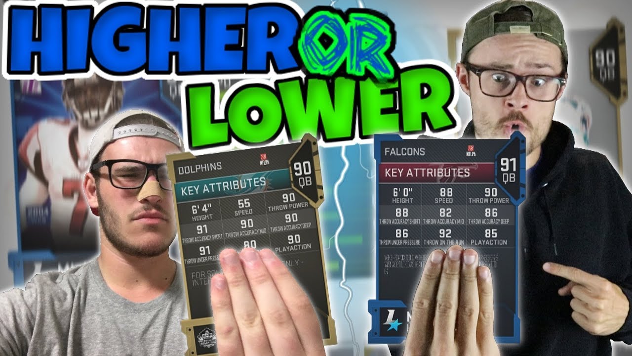 GUESS WHOS BACK!! FUNNIEST HIGHER OR LOWER EVER!! Madden 19 MUT Draft